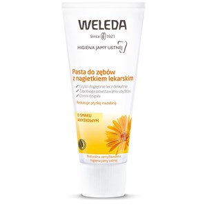 PASTA DO ZĘBÓW Z NAGIETKIEM LEKARSKIM BEZ FLUORU ECO 75 ml - WELEDA