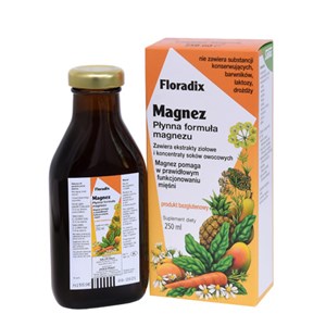 MAGNEZ W PŁYNIE BEZGLUTENOWY 250 ml - SALUS (FLORADIX)