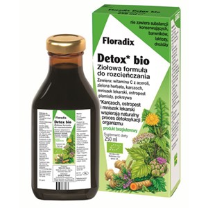 DETOX W PŁYNIE BEZGLUTENOWY BIO 250 ml - SALUS (FLORADIX)