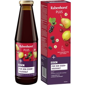 NAPÓJ OWOCOWO - ZIOŁOWY Z ŻELAZEM I WITAMINAMI C, B1, B2, B6, B12 450 ml - RABENHORST