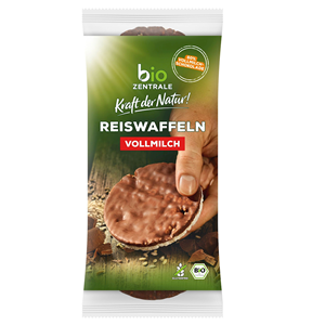 WAFLE RYŻOWE Z MLECZNĄ CZEKOLADĄ BEZGLUTENOWE BIO 100 g - BIO ZENTRALE
