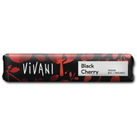 BATON GORZKA CZEKOLADA Z CRUNCHY WIŚNIOWYM BIO 35 g - VIVANI