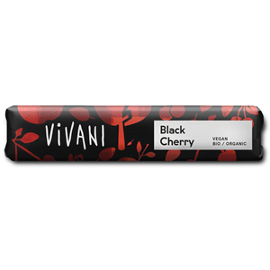 BATON GORZKA CZEKOLADA Z CRUNCHY WIŚNIOWYM BIO 35 g - VIVANI