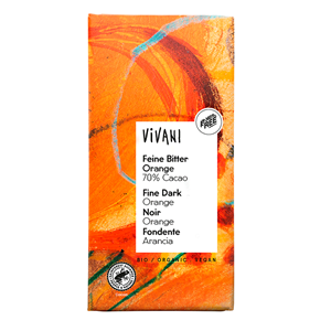 CZEKOLADA GORZKA O SMAKU POMARAŃCZOWYM BIO 80 g - VIVANI