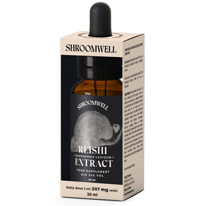 GRZYBY REISHI EKSTRAKT W KROPLACH 30 ml - SHROOMWELL