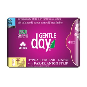 WKŁADKI HIGIENICZNE Z PASKIEM ANIONOWYM 30 szt. - GENTLE DAY