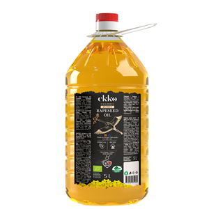 OLEJ RZEPAKOWY RAFINOWANY TŁOCZONY NA ZIMNO OMEGA-3 BIO 5 L - HORECA (EKKO)