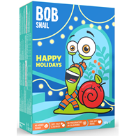 ZESTAW ŚWIĄTECZNY - PRZEKĄSKI OWOCOWE Z ZABAWKĄ I NAKLEJKĄ BEZ DODATKU CUKRÓW BEZGLUTENOWE 140 g - BOB SNAIL (PRODUKT SEZONOWY)