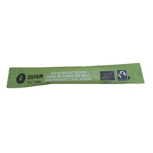 CUKIER TRZCINOWY JASNY W SASZETKACH FAIR TRADE BIO (1000 x 4 g) 4000 g - HORECA (OXFAM)