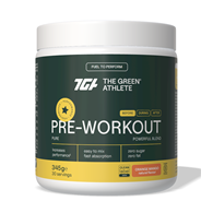 PRE-WORKOUT O SMAKU POMARAŃCZY I MANGO BEZGLUTENOWA 345 g - THE GREEN ATHLETE
