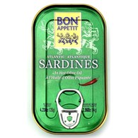 SARDYNKI PORTUGALSKIE W PIKANTNEJ OLIWIE Z OLIWEK 120 g (84 g) - BON APPETIT