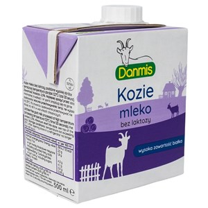 KOZIE MLEKO BEZ LAKTOZY UHT (2,5 % TŁUSZCZU) 500 ml - DANMIS