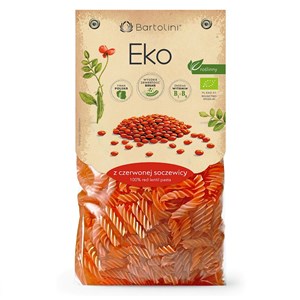 MAKARON PROTEINOWY (Z SOCZEWICY CZERWONEJ) ŚWIDERKI BIO 250 g - BARTOLINI