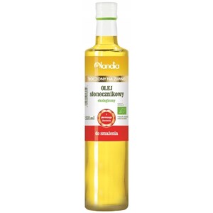 OLEJ SŁONECZNIKOWY DO SMAŻENIA TŁOCZONY NA ZIMNO BIO 500 ml - OLANDIA