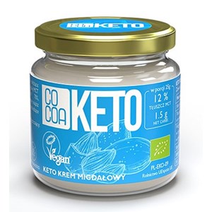 KREM MIGDAŁOWY Z OLEJEM MCT BEZ DODATKU CUKRÓW KETO BIO 200 g - COCOA