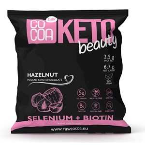 ORZECHY LASKOWE W CZEKOLADZIE KETO CIEMNEJ BEAUTY BEZGLUTENOWE 70 g - COCOA