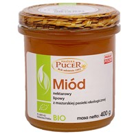 MIÓD LIPOWY BIO 400 g - PASIEKA PUCER