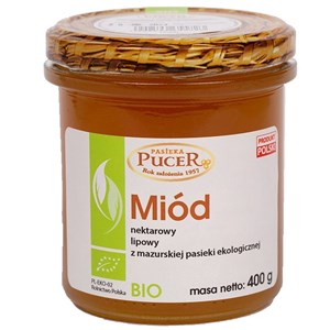 MIÓD LIPOWY BIO 400 g - PASIEKA PUCER