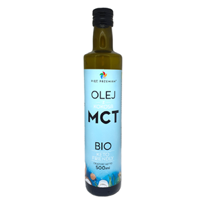 OLEJ KOKOSOWY MCT KETO BEZGLUTENOWY BIO 500 ml - PIĘĆ PRZEMIAN