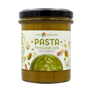 KREM Z PISTACJI PRAŻONYCH 100 % BEZGLUTENOWY 180 g - PIĘĆ PRZEMIAN