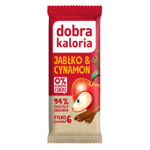 BATON DAKTYLOWY JABŁKO & CYNAMON BEZ DODATKU CUKRÓW 35 g -  DOBRA KALORIA