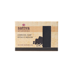 MYDŁO W KOSTCE DO CIAŁA Z WĘGLEM AKTYWNYM 125 g - SATTVA