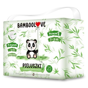 PIELUCHY Z WŁÓKNEM BAMBUSOWYM ROZMIAR S 3 - 8 kg (25 szt.) - BAMBOOLOVE