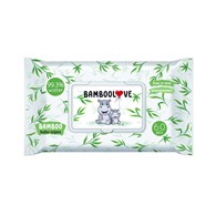 CHUSTECZKI BAMBUSOWE NAWILŻANE DLA DZIECI 99,3 % WODY 60 szt. - BAMBOOLOVE