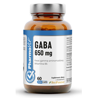 GABA (650 mg) BEZGLUTENOWA 60 KAPSUŁEK - PHARMOVIT (CLEAN LABEL)