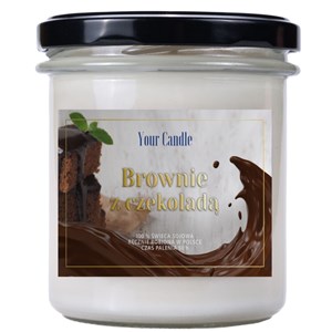 ŚWIECA SOJOWA ZAPACHOWA W SZKLE BROWNIE Z CZEKOLADĄ 300 ml - YOUR CANDLE