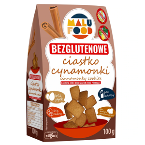 CIASTKA CYNAMONKI BEZ CUKRU BEZGLUTENOWE 100 g - MALU FOOD