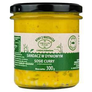 SANDACZ W DYNIOWYM SOSIE CURRY 300 g - SMOLIN FISH (NA ZAMÓWIENIE)