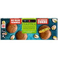 CIASTKA Z NADZIENIEM PISTACJOWYM W CZEKOLADZIE MLECZNEJ BEZ DODATKU CUKRÓW 96 g - PURE&GOOD
