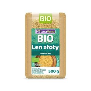 LEN ZŁOTY (SIEMIĘ LNIANE) BIO 500 g - NATURAVENA