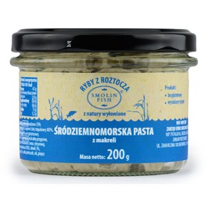 PASTA Z MAKRELI WĘDZONEJ ŚRÓDZIEMNOMORSKA BEZGLUTENOWA 200 g - SMOLIN FISH (NA ZAMÓWIENIE)