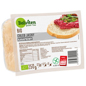 CHLEB JASNY KANAPKOWY BEZGLUTENOWY BIO 250 g - BALVITEN