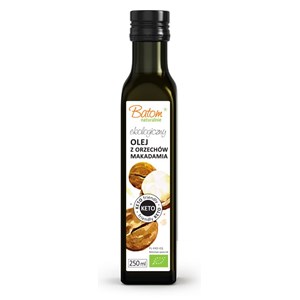 OLEJ Z ORZECHÓW MAKADAMIA TŁOCZONY NA ZIMNO KETO BIO 250 ml - BATOM