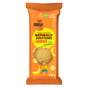 CIASTKA BANANOWE SŁODZONE AGAWĄ BIO 130 g - ME GUSTO (SUPER FUDGIO)