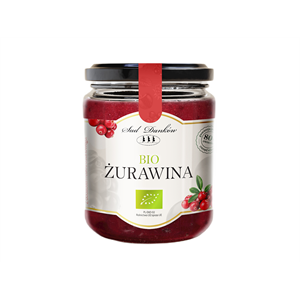 ŻURAWINA 80 % Z CUKREM TRZCINOWYM BIO 260 g - SAD DANKÓW