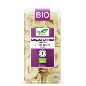 JABŁKA SUSZONE KRĄŻKI BEZGLUTENOWE BIO 100 g - BIO PLANET