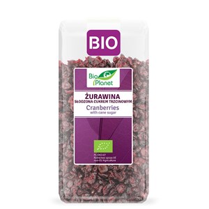 ŻURAWINA SŁODZONA CUKREM TRZCINOWYM BIO 400 g - BIO PLANET