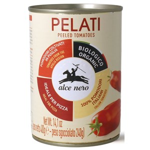 POMIDORY PELATI BEZ SKÓRY BIO 400 g (240 g) - ALCE NERO