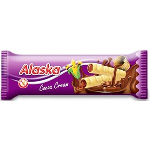 RURKI KUKURYDZIANE Z KREMEM KAKAOWYM BEZGLUTENOWE 18 g - ALASKA