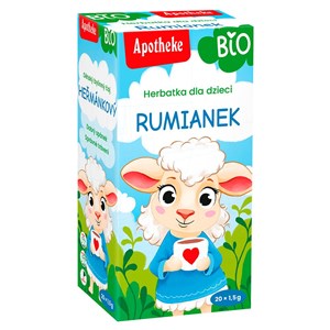 HERBATKA DLA DZIECI - RUMIANKOWA PO 4 MIESIĄCU BIO (20 x 1 g) 20 g - APOTHEKE