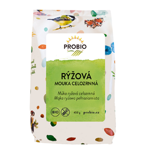 MĄKA RYŻOWA PEŁNOZIARNISTA BEZGLUTENOWA BIO 450 g - PROBIO
