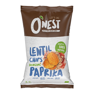 CHIPSY Z SOCZEWICY PAPRYKOWE BEZGLUTENOWE BIO 40 g - O'NEST
