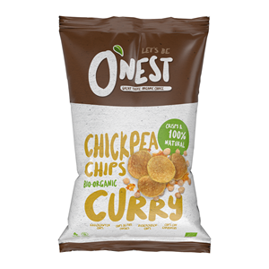 CHIPSY Z CIECIERZYCY Z CURRY BEZGLUTENOWE BIO 75 g - O'NEST