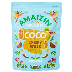 RURKI WAFLOWE KOKOSOWE BEZGLUTENOWE BIO 140 g - AMAIZIN